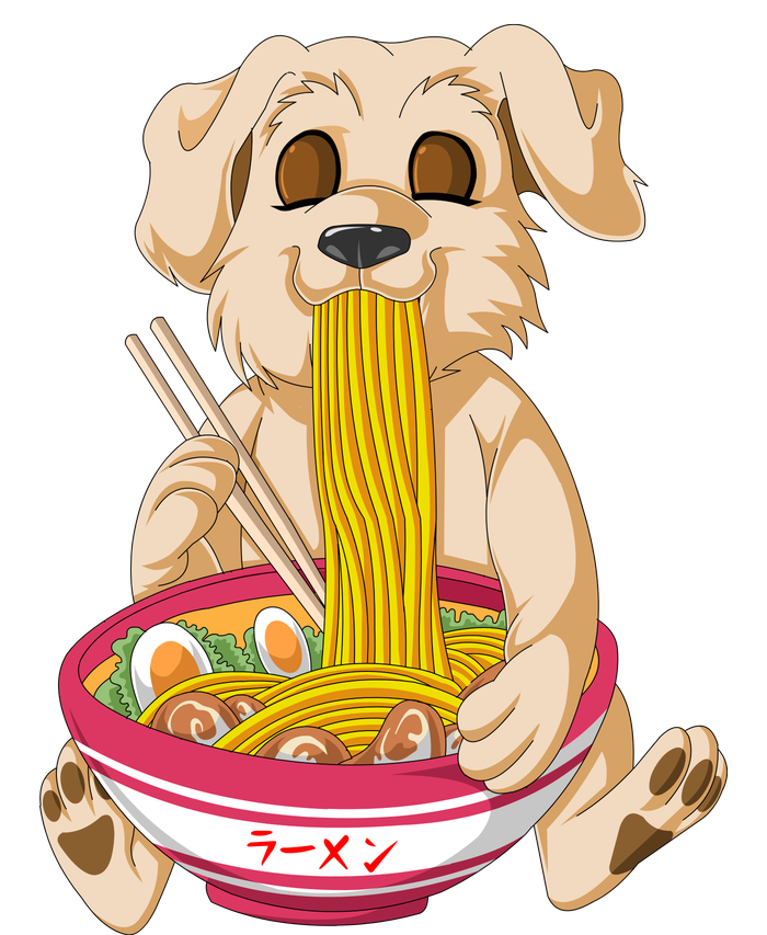 Golden Retriver Ramen Kids Hoodie