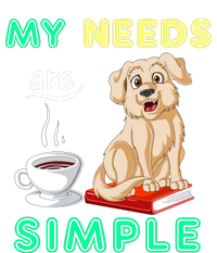 My Needs Are Golden Retriver Coffee And Reading Women's Flannel Pajama Set