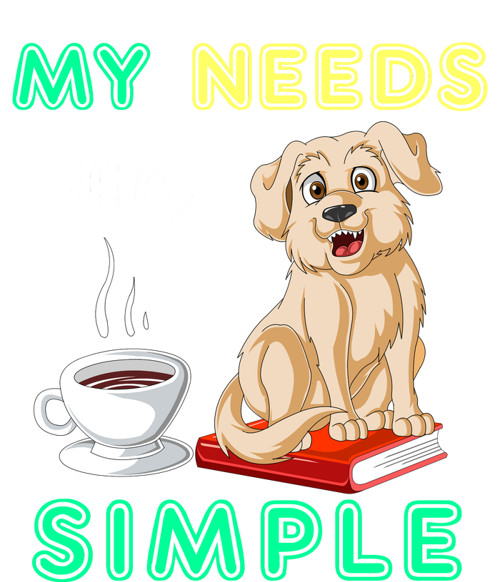 My Needs Are Golden Retriver Coffee And Reading Women's Flannel Pajama Set