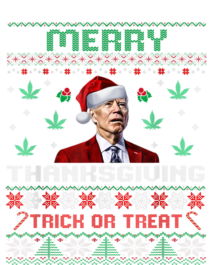 Merry Thanksgiving Funny Joe Biden Christmas Ugly Sweater T-Shirt