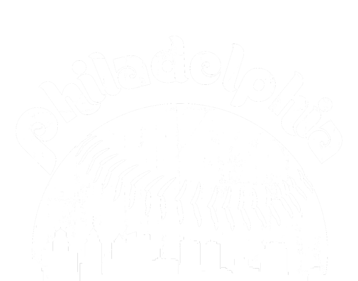 Philadelphia Baseball Retro Philly Skyline Game Day Poster