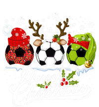 Christmas Soccer Ball Santa Hat Elf Reindeer Funny Xmas Gift T-Shirt