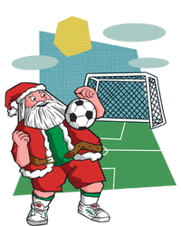 Christmas Soccer Ball Santa Hat Funny Sport Xmas Boys Gift Women's T-Shirt