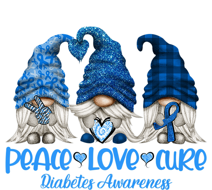 Peace Love Cure Gnome Diabetes Awareness Month Cute Gnomies Premium Performance Sprint T-Shirt