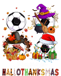 Happy Hallothanksmas Soccer Halloween Thanksgiving Xmas Great Gift Zip Tote Bag