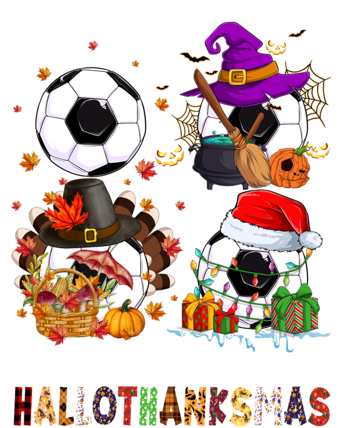 Happy Hallothanksmas Soccer Halloween Thanksgiving Xmas Great Gift Zip Tote Bag