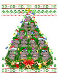 Hippo Lover Xmas Lights Ugly Hippopotamus Christmas Tree Cool Gift T-Shirt