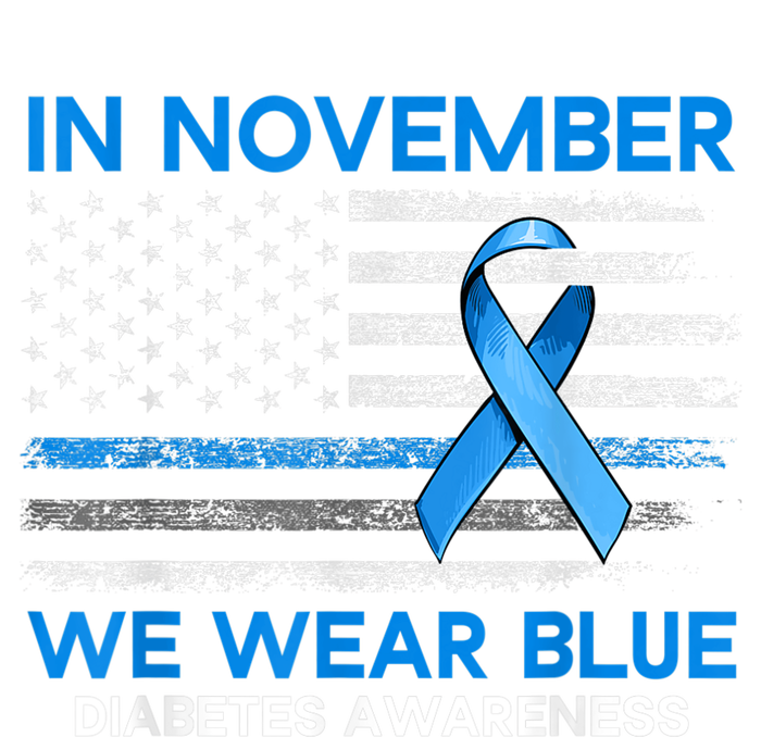 Type 1 Diabetes Awareness American US Flag Blue Ribbon Gifts Cropped Pullover Crew