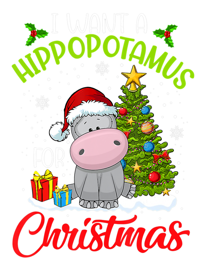 I Want A Hippopotamus For Christmas Xmas Hippo For Funny Gift T-Shirt