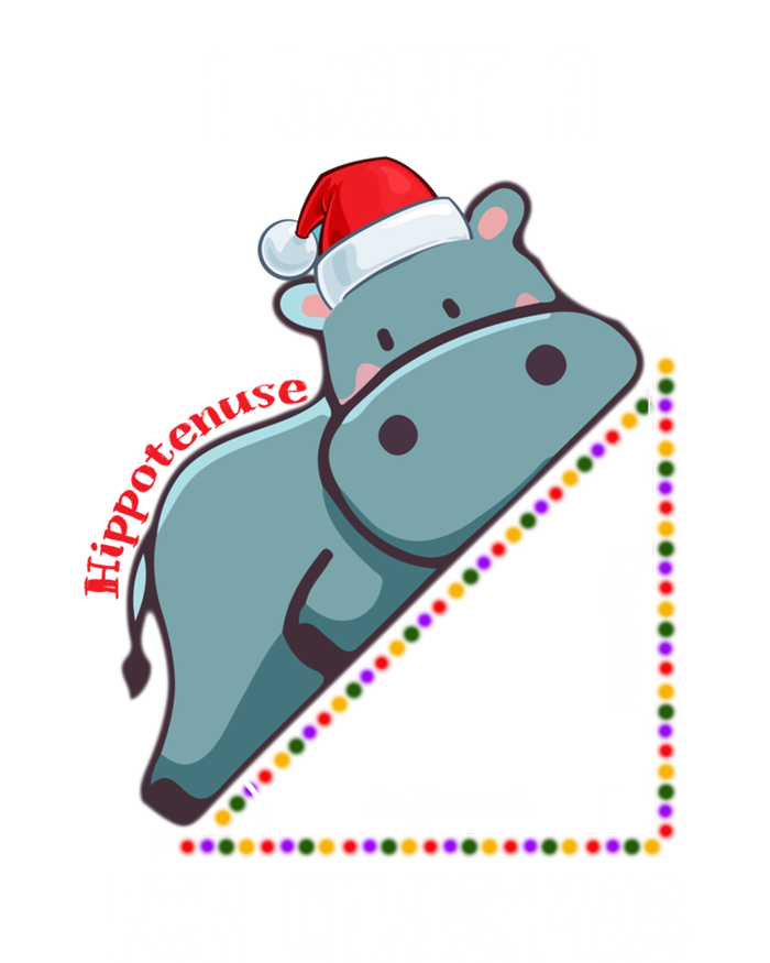 I Want A Hippotenuse For Christmas Math Teacher Xmas Hippo Gift T-Shirt