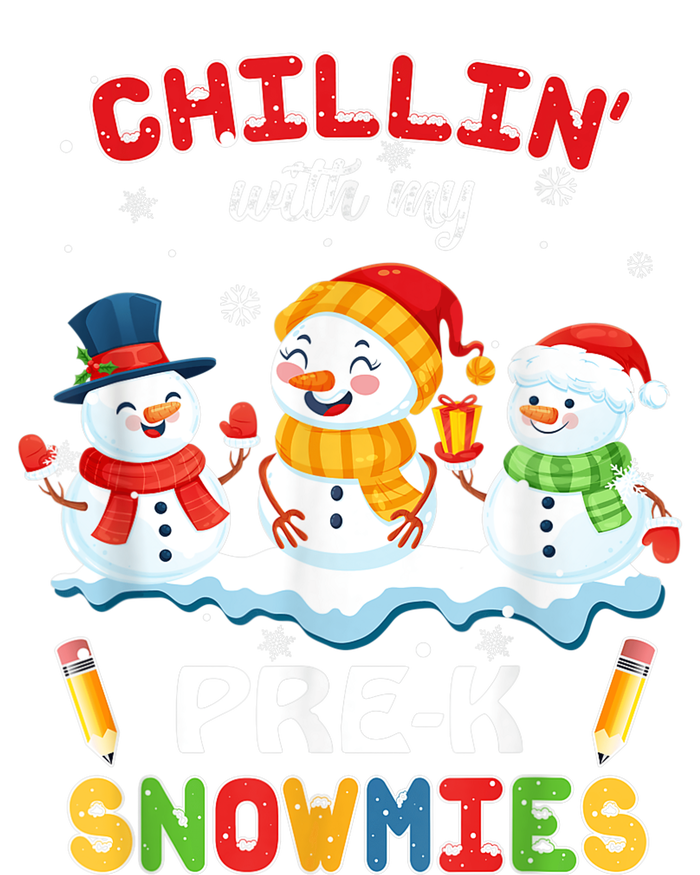 Cute Christmas Chillin' With My Pre-K Snowmies Teacher Women's T-Shirt