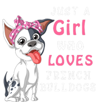 Just A Girl Who Loves French Bulldogs Women's Long Sleeve Flannel Pajama Set 