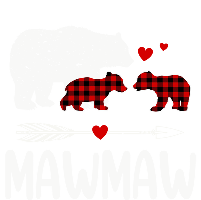 Mawmaw Bear Gift Red Buffalo Plaid Mawmaw Bear Pajama Gift Short Acrylic Beanie