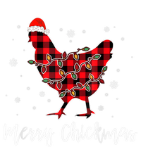 Merry Chickmas Red Plaid Pajama Chicken Santa Hat Chritsmas Cute Gift Kids Tie-Dye T-Shirt