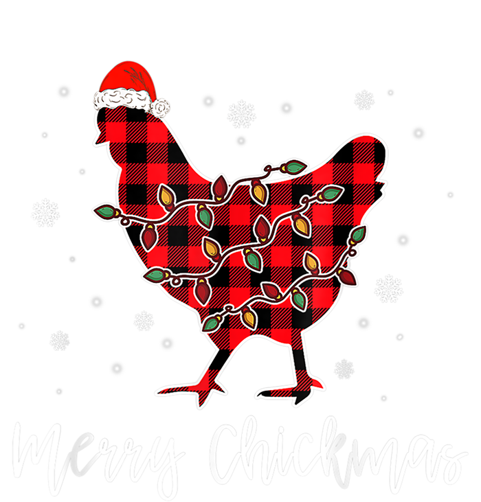 Merry Chickmas Red Plaid Pajama Chicken Santa Hat Chritsmas Cute Gift Kids Tie-Dye T-Shirt