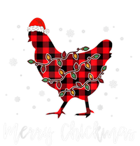 Merry Chickmas Red Plaid Pajama Chicken Santa Hat Chritsmas Meaningful Gift T-Shirt