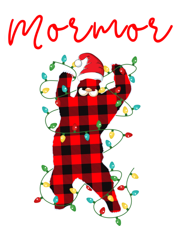 Mormor Bear Red Buffalo Plaid Grandma Bear Pajama Xmas Gift Tote Bag