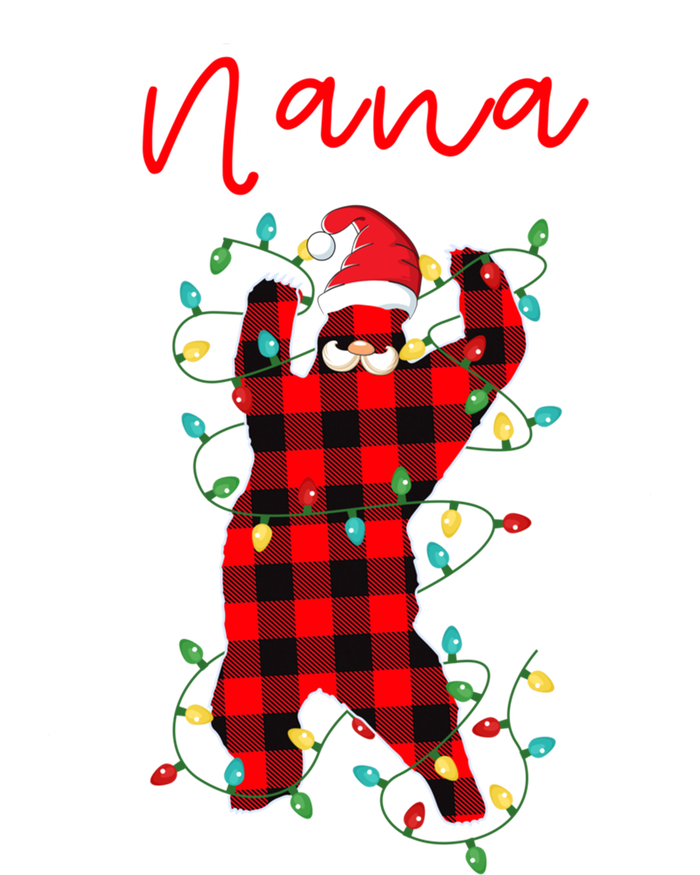 Nana Bear Red Buffalo Plaid Grandma Bear Pajama Xmas Gift Kids Hoodie