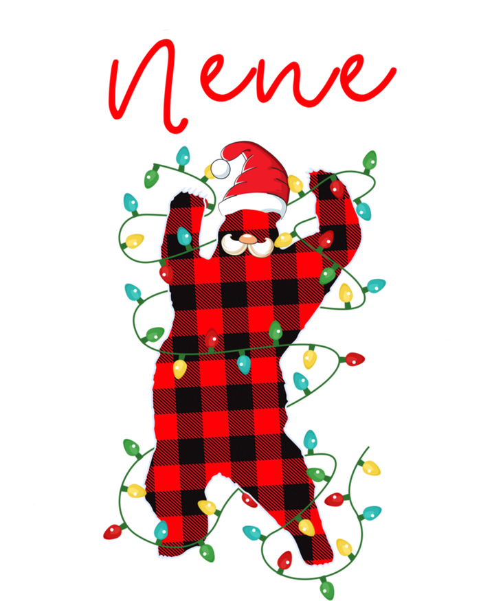 Nene Bear Red Buffalo Plaid Grandma Bear Pajama Xmas Gift T-Shirt