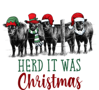 Cute Christmas Cows Herd It Was Christmas Funny Cow Shirt Long Sleeve Shirt