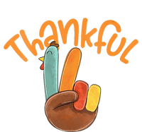 Peace Hand Sign Thankful Turkey Thanksgiving T-Shirt