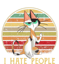 Cat Gifts For Cat Lovers Funny Mid Finger Cat I Hate People T-Shirt