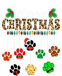 Merry Christmas Dog Paw Print Leopard Funny Xmas Light Gifts Ladies Essential Flowy Tank