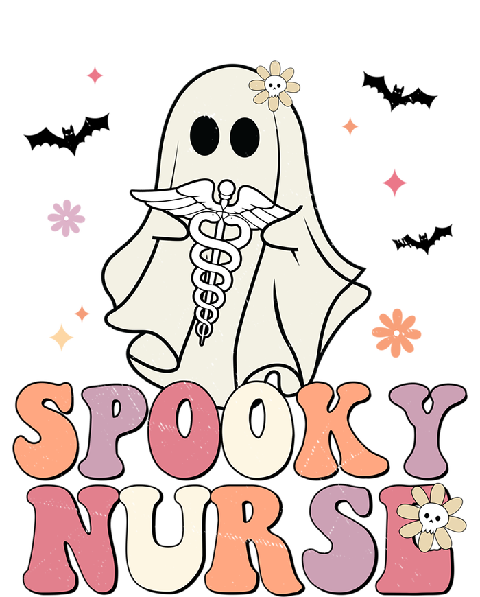 Spooky Nurse Ghost Halloween Groovy Retro Boo Boo Crew Nurse Funny Gift Ladies Essential Flowy Tank