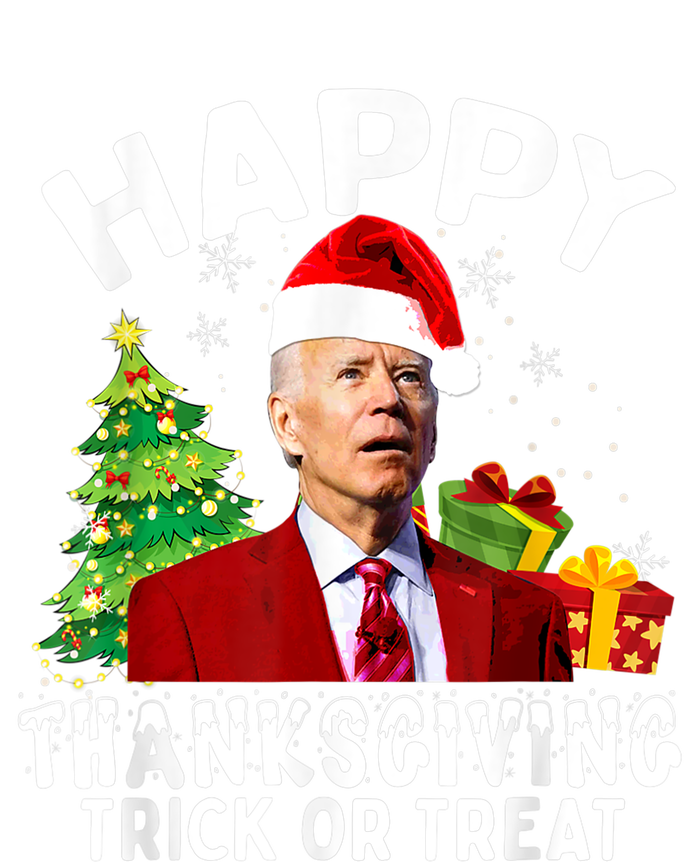 Funny Joe Biden Santa Hat Merry Thanksgiving Christmas T-Shirt