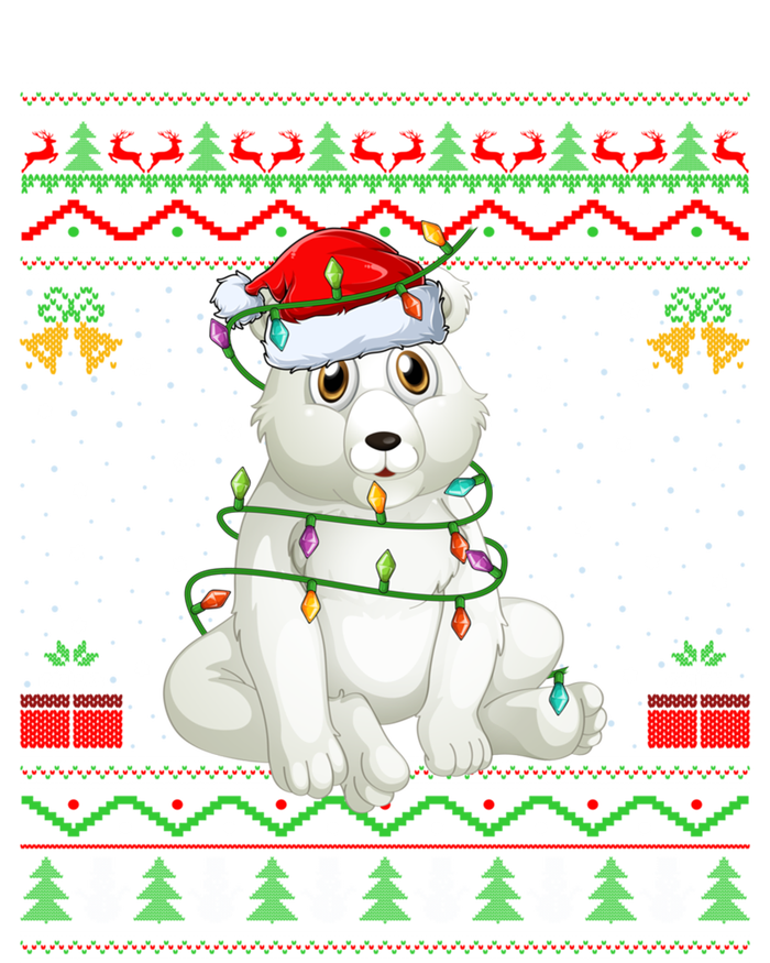 Xmas Lights Ugly Sweater Style Santa Polar Bear Christmas Meaningful Gift Kids Long Sleeve Shirt