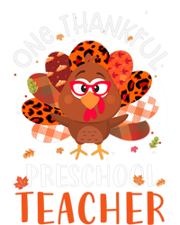 Cute One Thankful Pre School Teacher Thanksgiving Turkey Valucap Bio-Washed Visor