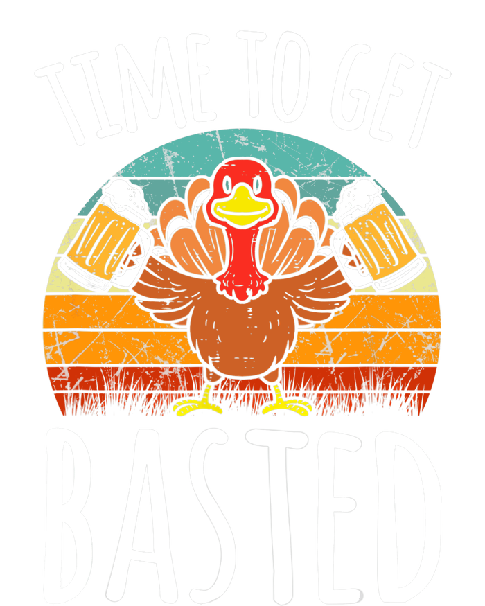 Time To Get Basted Funny Thanksgiving Cool Turkey Beer Drink Women's T-Shirt