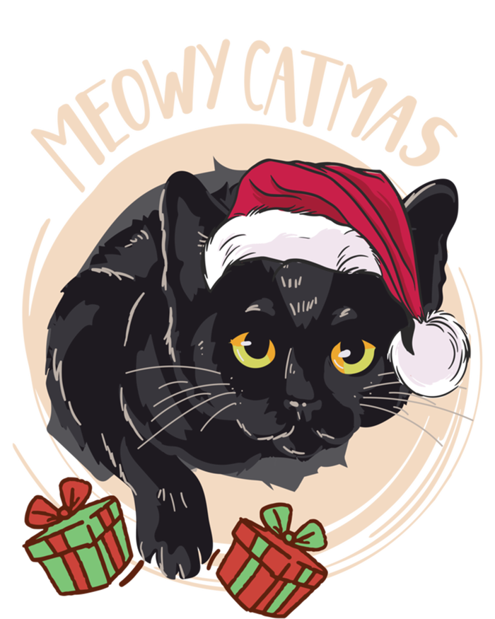 Meowy Catmas Merry Catmas Black Cat Christmas Funny Xmas Gift T-Shirt