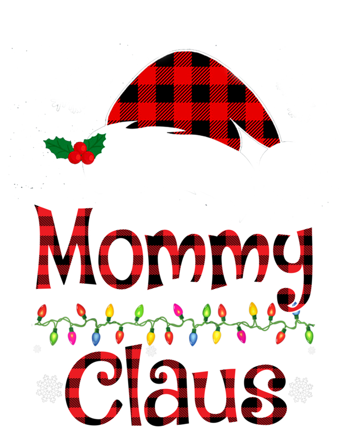 Mommy Christmas Santa Claus Red Plaid Gift Mommy Claus Cool Gift Women's Flannel Pajama Set