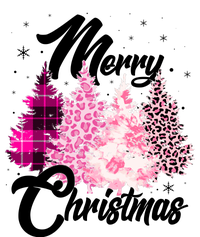 Cute Merry Christmas Pink Pattern Christmas Pine Trees T-Shirt