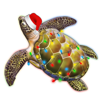 Cute Christmas Lights Santa Sea Turtle T-Shirt