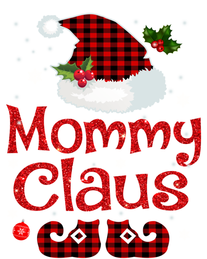 Mommy Claus Santa Hat Red Plaid Buffalo Christmas Pajama Gift Tall Long Sleeve T-Shirt