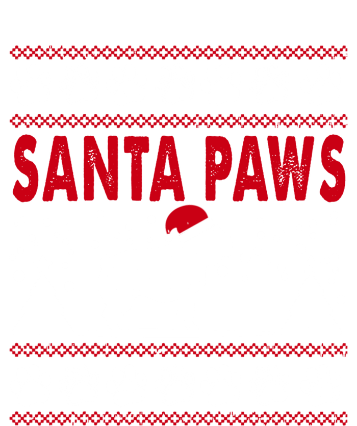 Santa Paw Pug Dog Merry Christmas Funny Pajamas Ugly Xmas Gift Zip Tote Bag