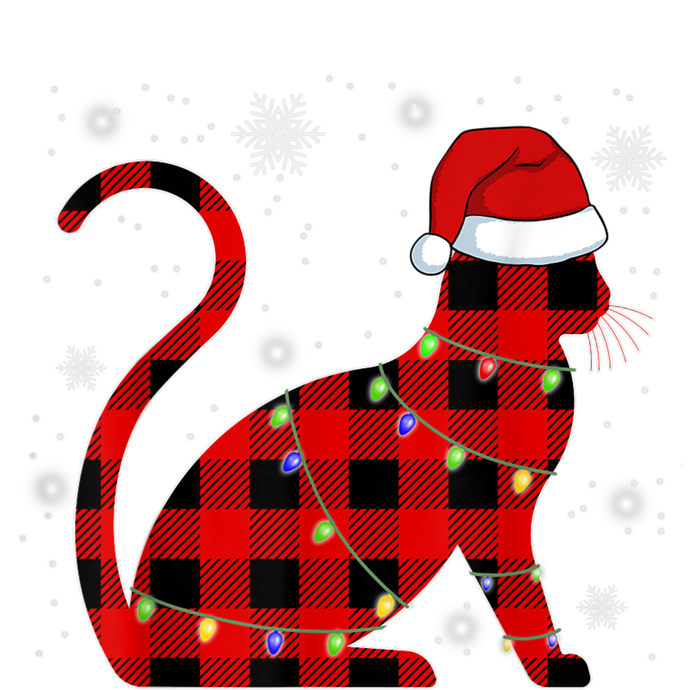 Christmas Plaid Cat Holiday Cute T-Shirt