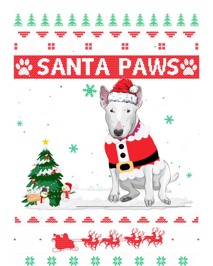 Santa Paws Bull Terrier Merry Christmas Dog Funny Xmas Gift T-Shirt