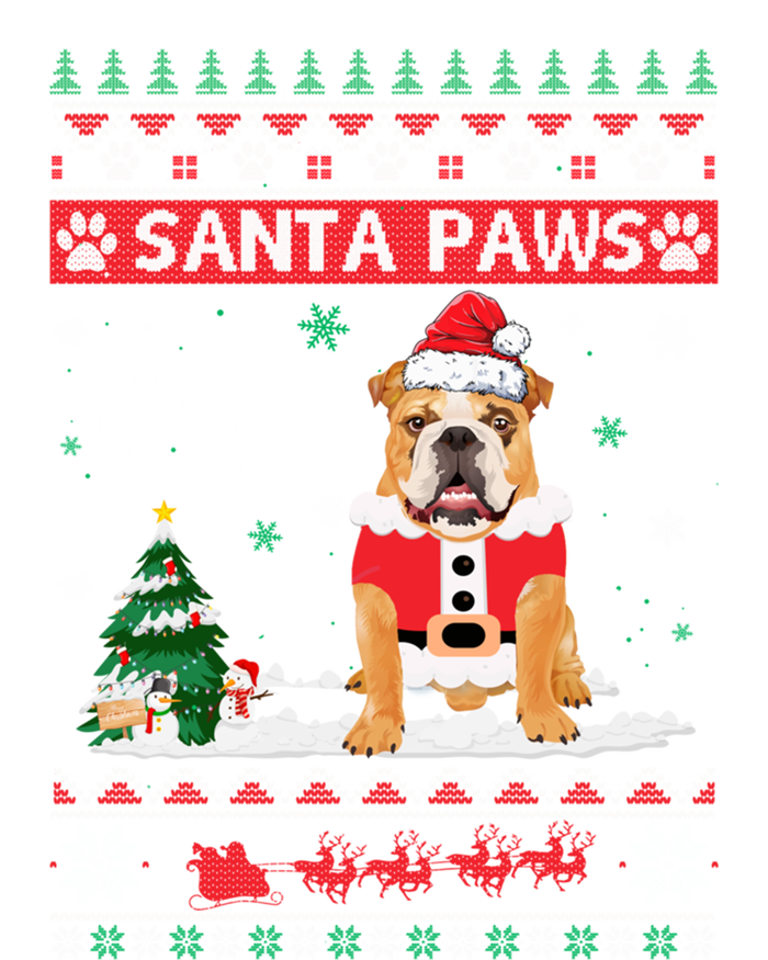 Santa Paws Bulldog Merry Christmas Dog Funny Xmas Cute Gift Tank Top