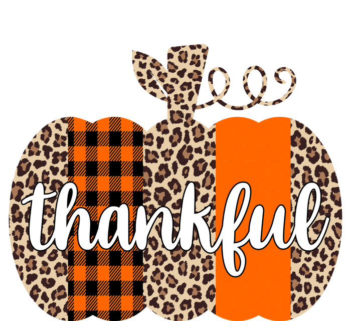 Thankful Cheetah Plaid Pumpkin Cute Holiday Doggie Tank