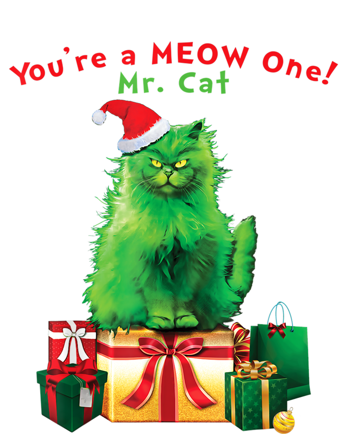 You're A Meow One Mr Cat Christmas Holiday Funny Cute Gift Sustainable Knit Beanie