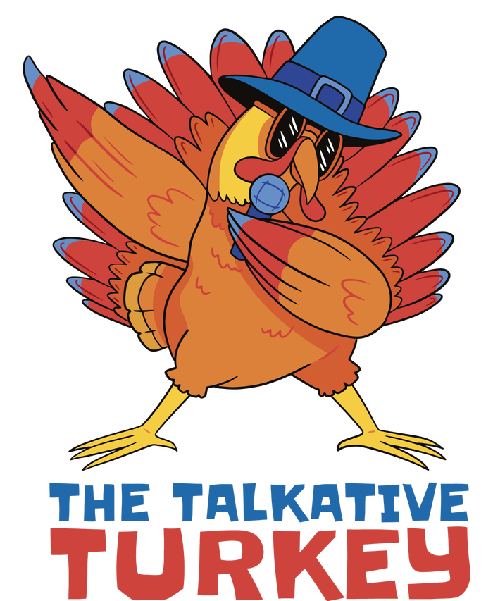 The Talkative Turkey Funny Thanksgiving Long Sleeve Shirt