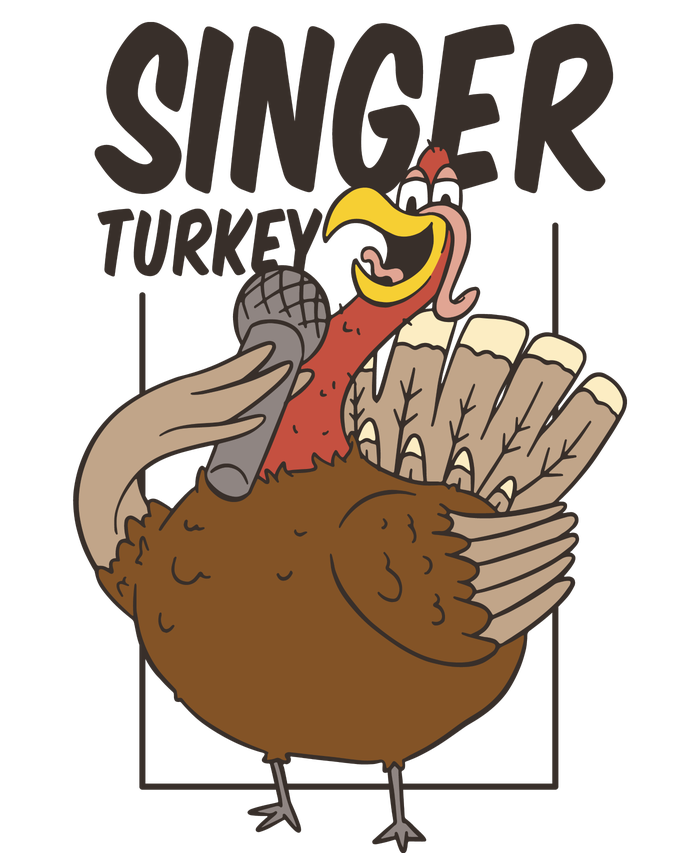 Singer Turkey Funny Thanksgiving T-Shirt