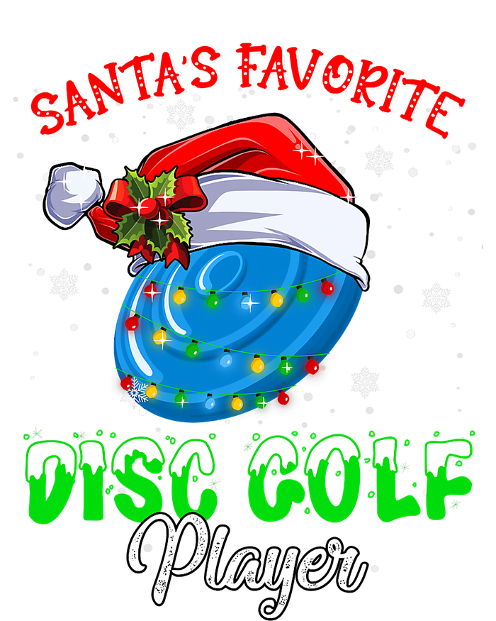 Cute Santa's Favorite Disc Golf Player Fun Christmas Pajama Full Zip Hoodie