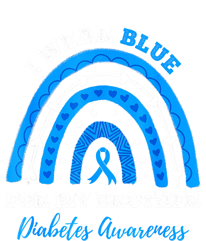 I Wear Blue For My Brother T1D Diabetes Awareness Month 7-Panel Snapback Hat