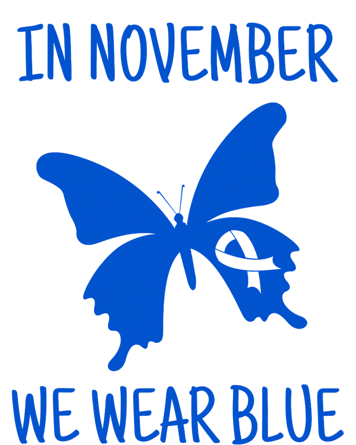 Diabetes Awareness In November We Wear Blue Drawstring Bag