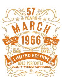 Vintage 57th Birthday March 1966 Birthday T-Shirt