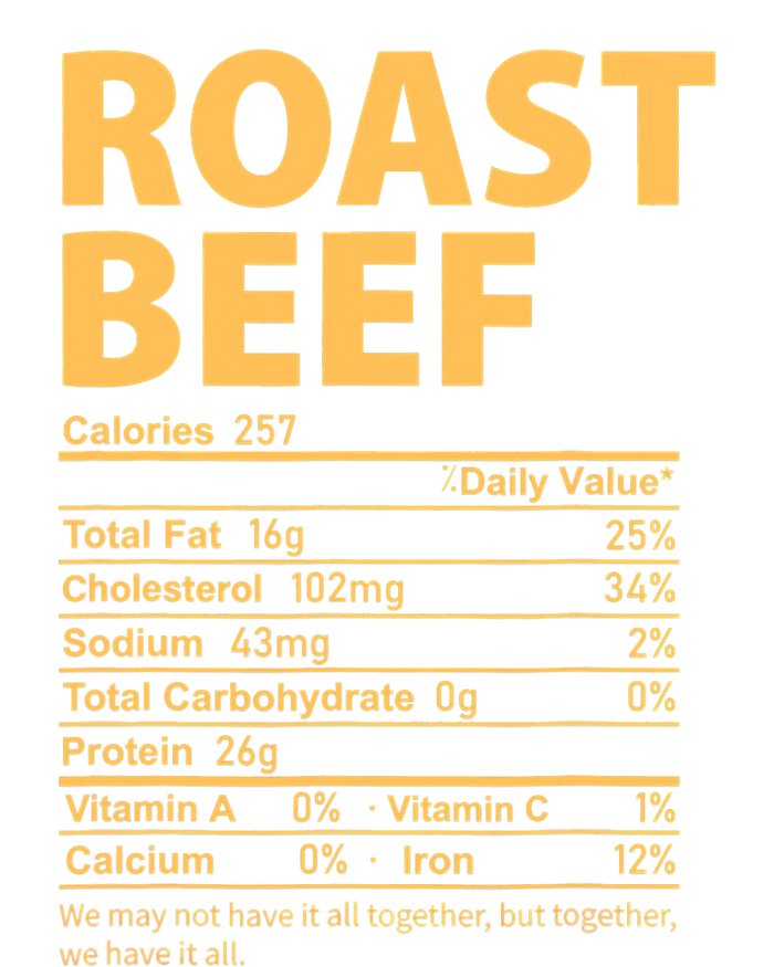 Roast Beef Costume Funny Thanksgiving Food Nutrition Facts Sustainable Knit Beanie